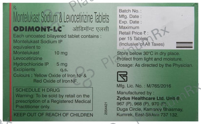 Odimont LC 5/10mg Tablet 15s