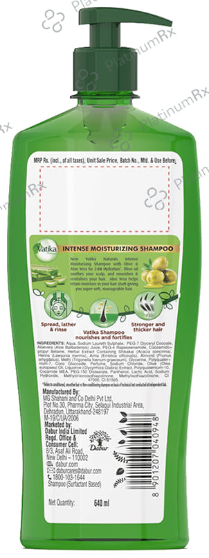 Dabur Vatika Natural Intense Moisturizing Shampoo