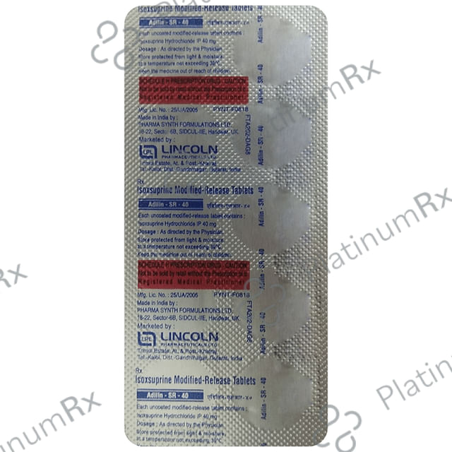 Adilin 40mg Tablet SR 10s