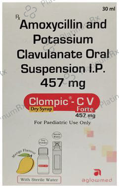 Clompic-CV Forte 457mg Dry Syrup Mango