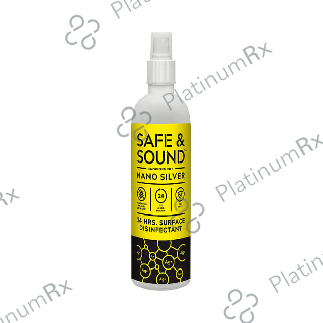 Safe & Sound Nano Silver 24 Hrs. Surface Disinfectant with Spray Bottle 200 ml