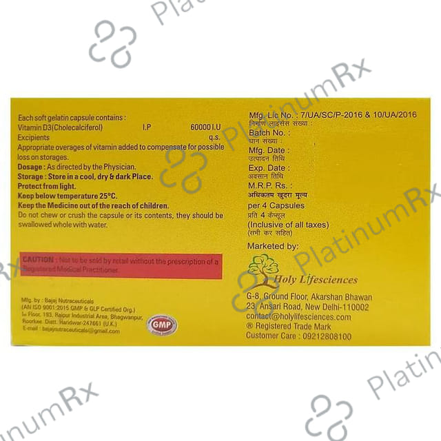 Raisecal D3 60K Softgel Capsule