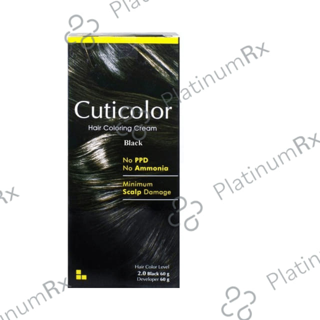 Cuticolor Hair Coloring Black Cream 60gm