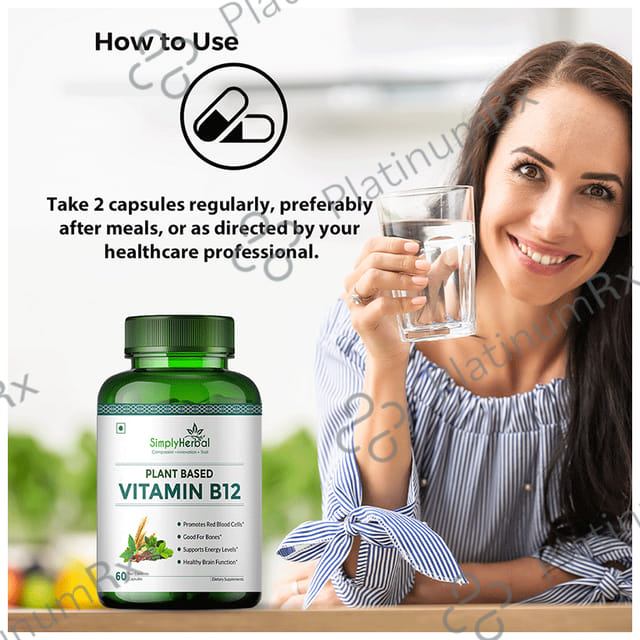 Simply Herbal Plant Based Vitamin B12 Capsule