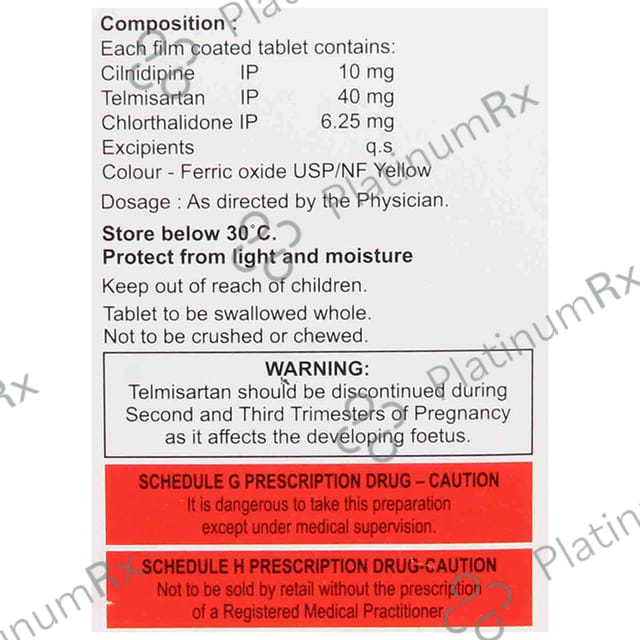 Tricinod 6.25/10/40mg Tablet 15s