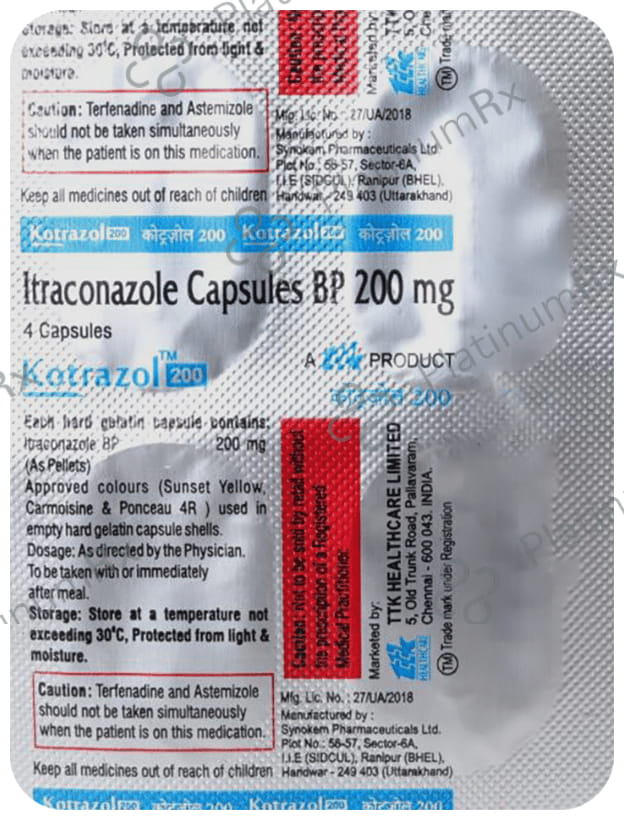 Kotrazol 200mg Capsule 4s