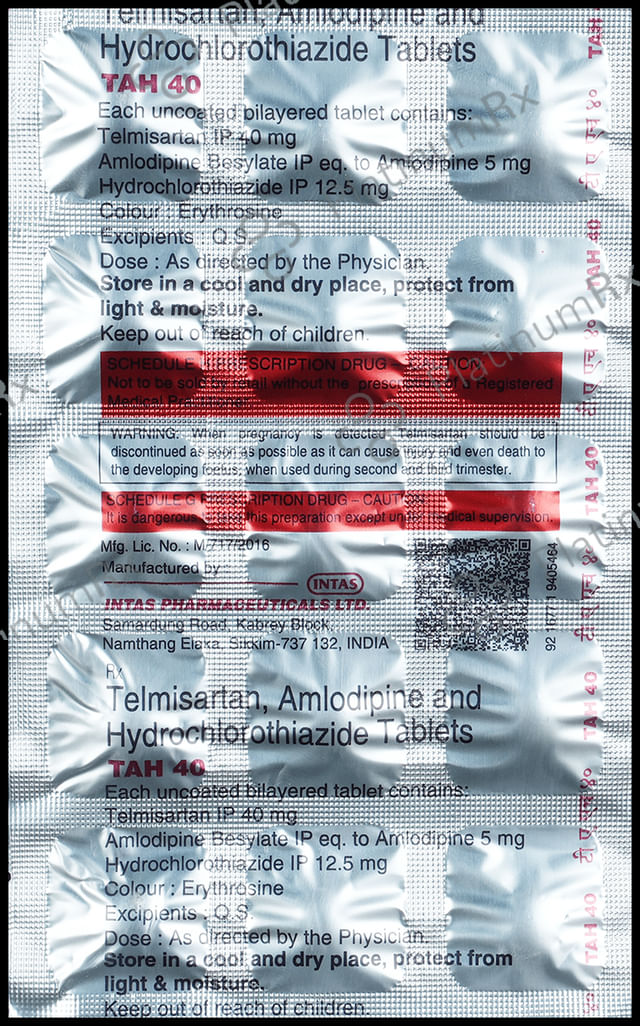 Tah 40/5/12.5mg Tablet 15s
