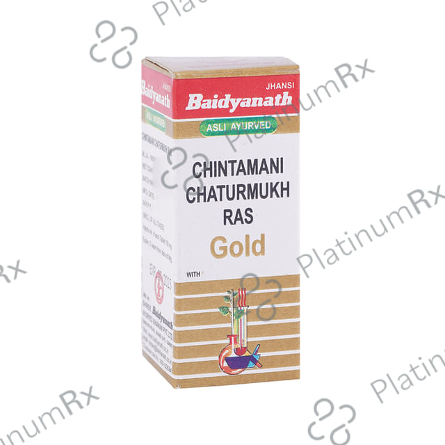 Baidyanath (Jhansi) Chintamani Chaturmukh Ras with Gold Tablet 10 tablets
