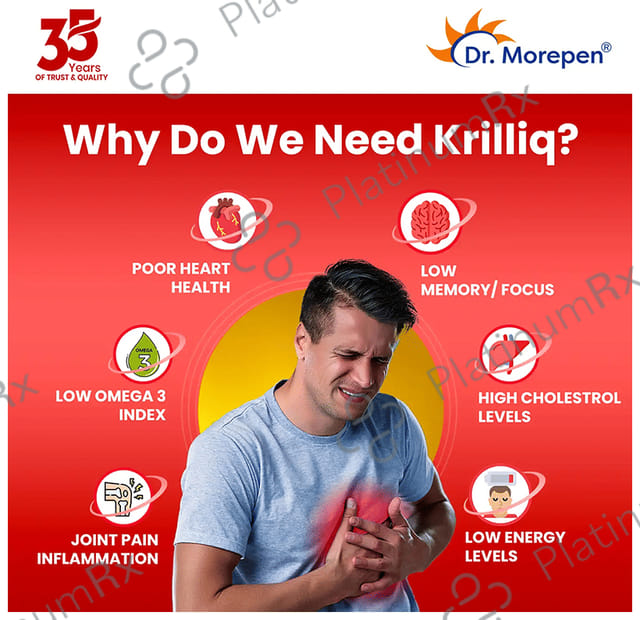 Dr. Morepen Krilliq Omega 3 Softgel Capsule