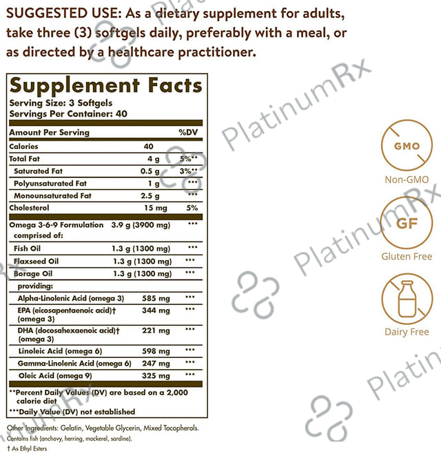 Solgar Omega 3 Fish Oil Concentrate Softgel - Gluten-Free