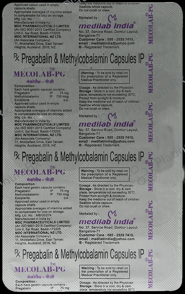 Mecolab PG 750mcg/75mg Capsule