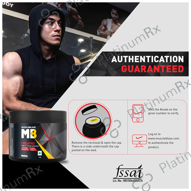 MuscleBlaze Creapro Creatine - With Creapure for Lean Muscles, Energy & Strength - Unflavoured