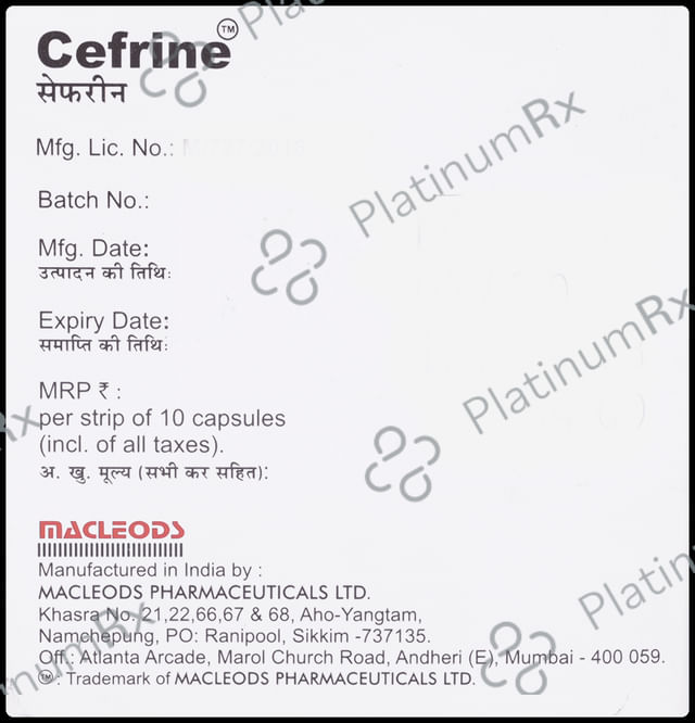 Cefrine 300mg Capsule 10s