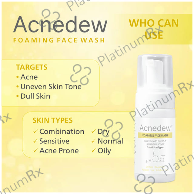 Acnedew pH 5.5 Foaming Face Wash