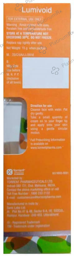 Lumivoid Depigmenting Cream 15gm