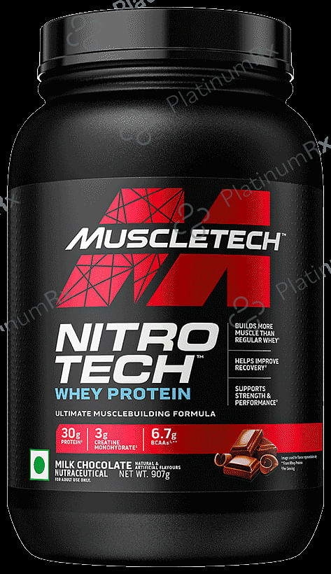 Muscletech Nitro Tech Whey Protein for Muscle Building - Milk Chocolate