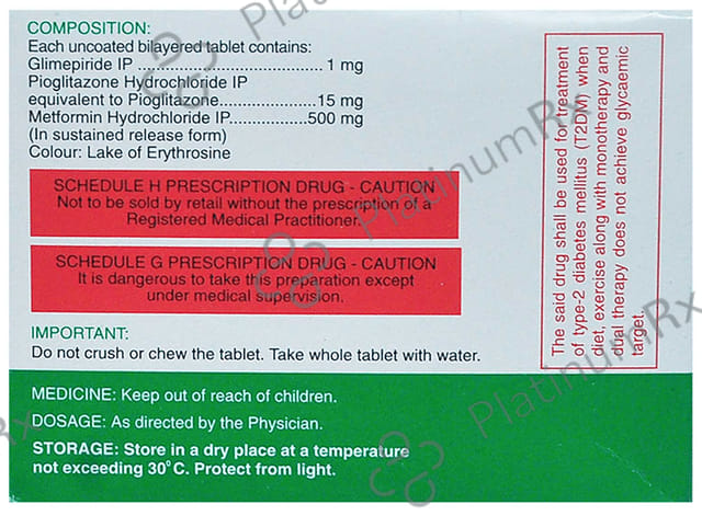 Ziglim Plus 1/500/15mg Tablet SR 10s