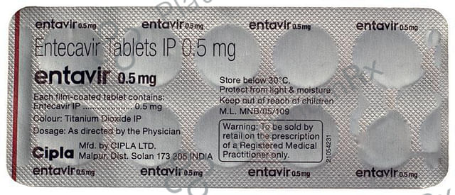 Entavir 0.5mg Tablet 10s