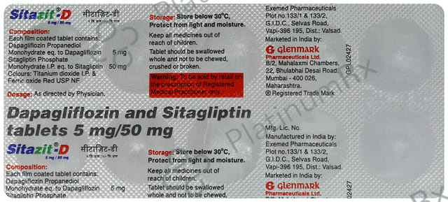 Sitazit D 5/50mg Tablet 10s