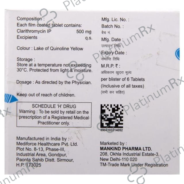 Clarinova 500mg Tablet 10s