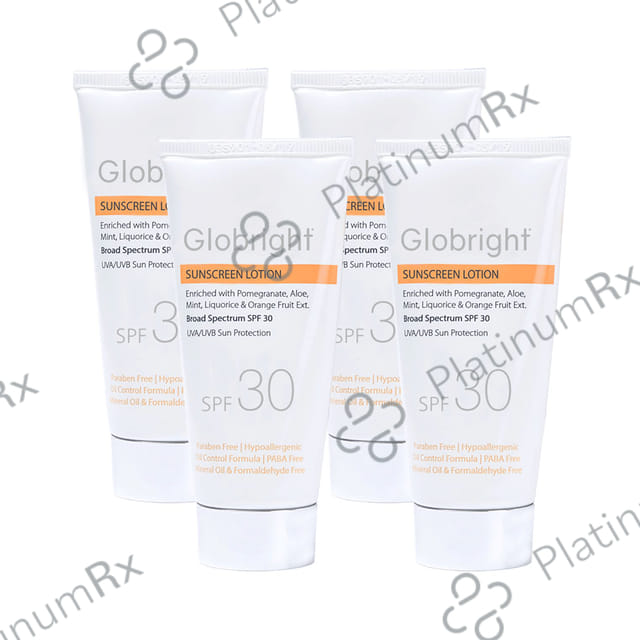 Globright Sunscreen Lotion SPF 30 (50ml Each) 4 Tube