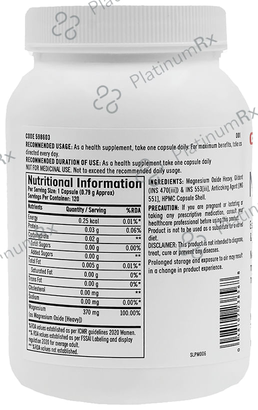 GNC Magnesium Vegetarian Capsule