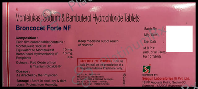 Broncocet Forte NF 10/10mg Tablet 10s