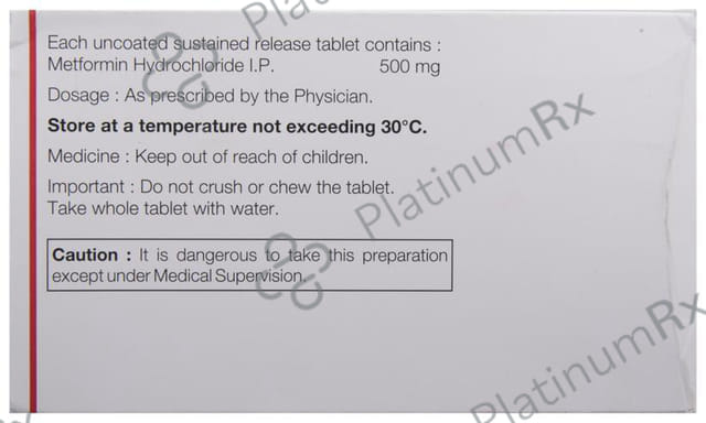 Gluformin XL 500mg Tablet PR 15s