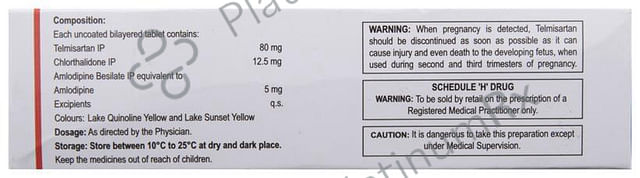Eritel CH Trio 80/5/12.5mg Tablet 15s