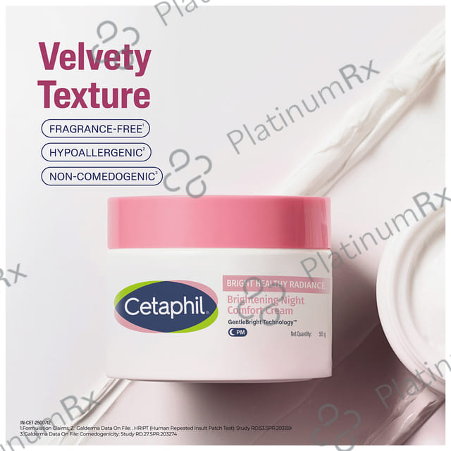 Cetaphil Brightening Night Comfort Cream For Sensitive Skin 50gm