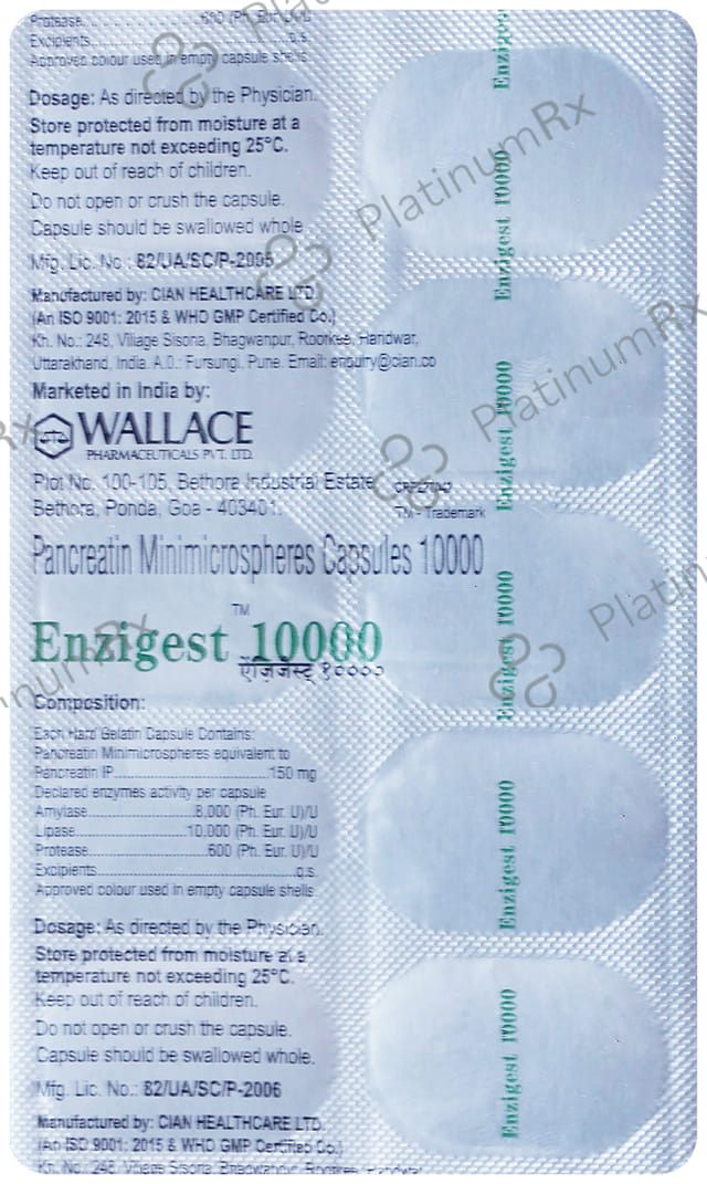 Enzigest 10000 Capsule 10s