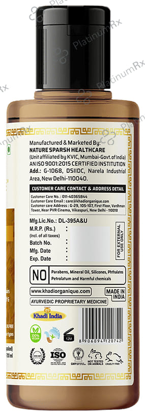 Khadi Organique Khadi Hair Oil Henna Thyme Paraben & Mineral Oil free