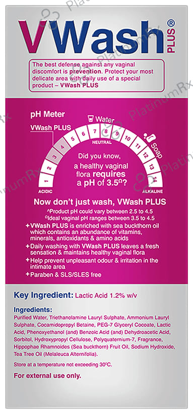 VWash Plus Expert Intimate Hygiene Liquid 200ml