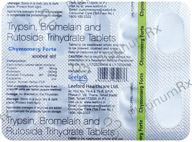 Chymomerg Forte 180/96/200mg Tablet 10s