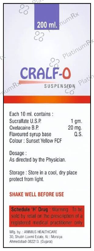 Cralf-O Oral Suspension Sugar Free