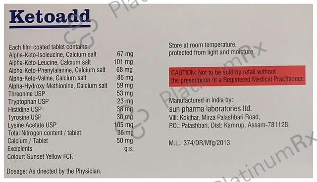 Ketoadd Tablet 20s