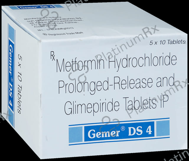 Gemer DS 4/1000mg Tablet PR 10s
