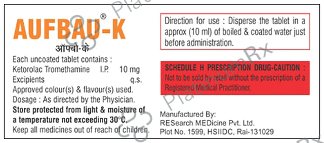 Aufbau K 10mg Tablet DT 10s