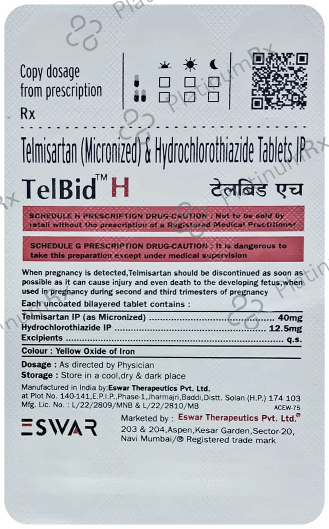 Telbid H 12.5/40mg Tablet 15s