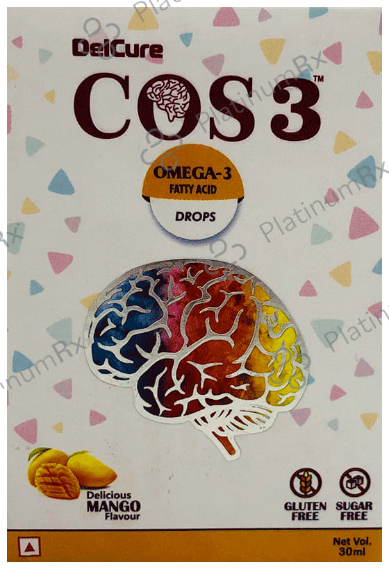 Cos 3 Drop Gluten & Sugar Free Delicious Mango Flavour Drop 30ml
