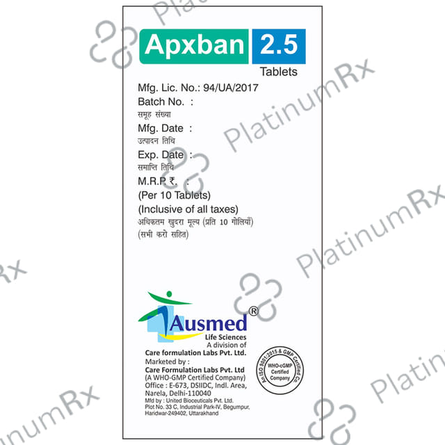 Apxaban 2.5 Tablet