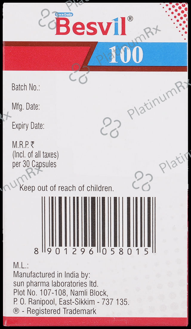 Besvil 100/25mcg Capsule 30s