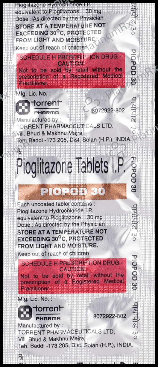 Piopod 30mg Tablet 10s