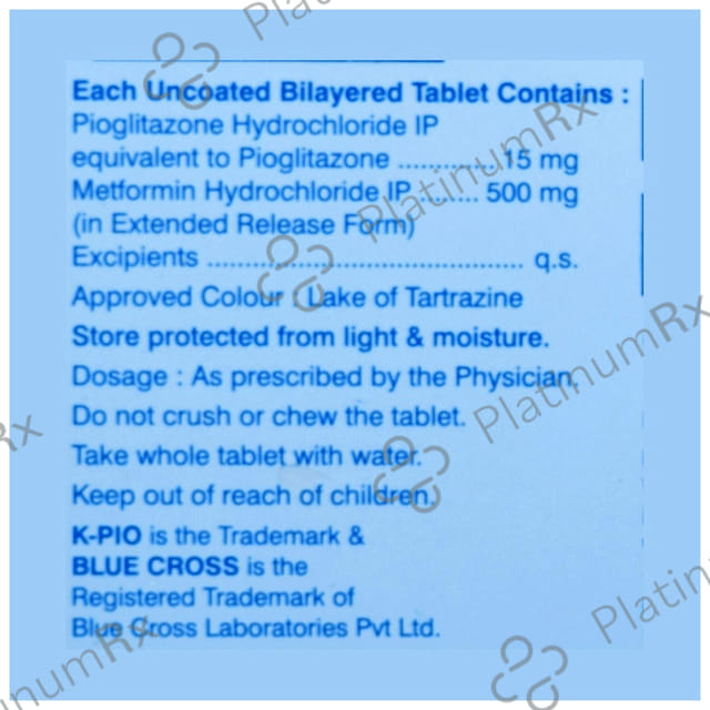 K Pio M 500/15mg Tablet ER 15s