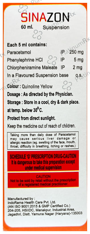 Sinazon Oral Suspension