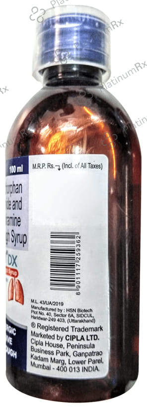 Rexcof DX Cough 2/10mg Syrup 100ml