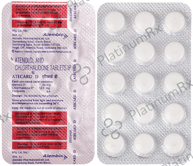 Atecard D 50/12.5mg Tablet 15s