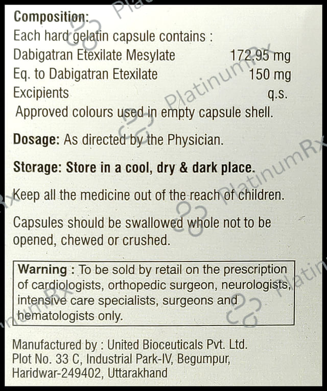 Dabitel 150mg Capsule 10s