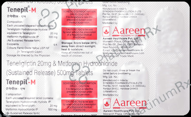 Tenepil M 500/20mg Tablet SR 10s