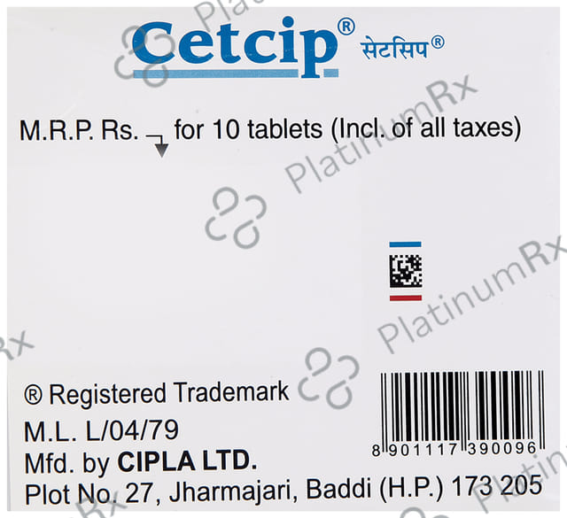 Cetcip 10mg Tablet 10s